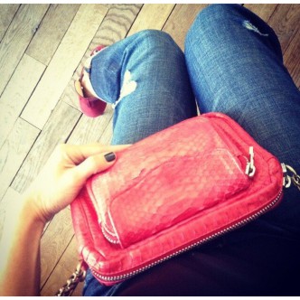 Sac charly en python rouge