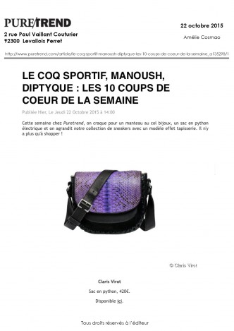 Pure Trend 22 octobre 2015